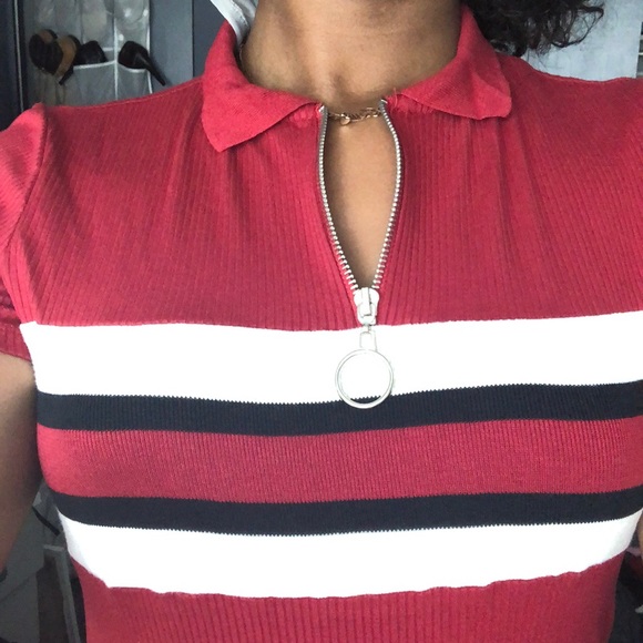 FOREVER 21 RED SHIRT DRESS - Picture 4 of 5